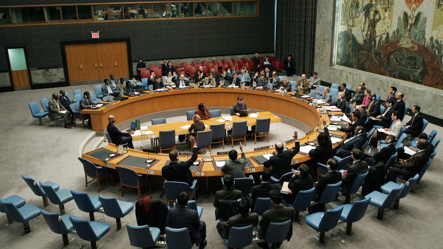 Wide view of the Security Council meeting concerning the report of the Secretary-General on the United Nations Operation in Côte d'Ivoire (UNOCI)