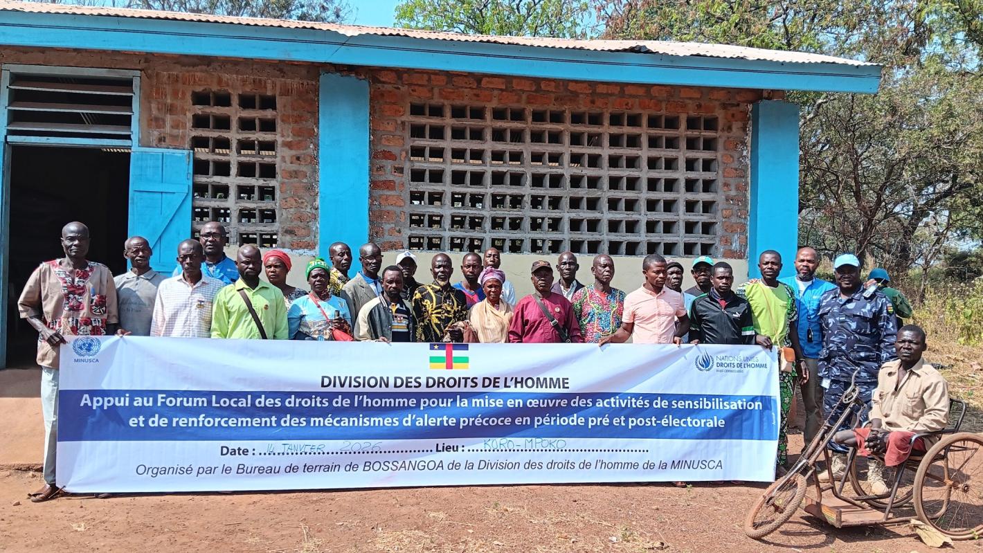 Photo de famille: à Koro M’poko