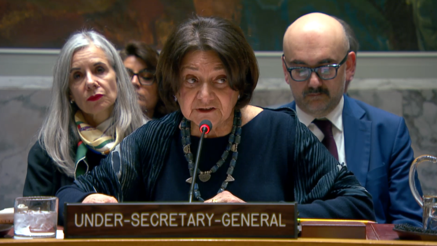 USG DiCarlo briefs the Security Council.