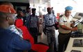 The United Nations Operation in Côte d’Ivoire (UNOCI), through its police component, on 23 March 2016, presented certificates of participation to some 40 gendarmes from San Pedro at the premises of the San Pedro Port Security Group at the end of a trainin