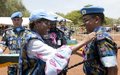 La Représentante spéciale décore 190 éléments de l’Unité de police constituée du Blangadesh basée à Korhogo