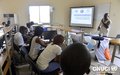   Students of the University Pelefero Gon Coulibaly were equipped by UNOCI with adequate tools to promote peace and nonviolence in higher learning institutions (Korhogo, June 2016) 