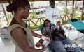 Opération don de sang organisée par le Programme des Volontaires des Nations Unies au siège de l'ONUCI (Abidjan, juin 2008)
