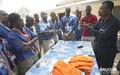 Scouts from all over Ivory Coast participate in a day of interaction with their ONUCI partners during a training workshop (Abidjan, April 2007)
