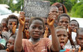 Les enfants du village de Diahouin, près de Blolequin veulent la paix et l’ont fait savoir à une délégation onusienne après la crise postélectorale (Diahouin, juin 2011) 