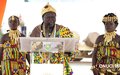 His Majesty, Désiré Tanoé, king of Bassam, speaking during the inauguration of the National Chamber of traditional kings and chiefs of Côte d'Ivoire (Yamoussoukro, October 2015)