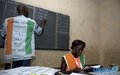 -	Vote counting at a polling station after the presidential election on 25 October  (Abidjan, October 2015)