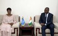 La Représentante spéciale échange avec le Ministre ivoirien des Affaires étrangères 