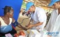 Journée des Nations Unies à Soubré (mars 2012) : consultations médicales gratuites avec le Contingent marocain
