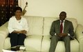 La Représentante spéciale rencontre le Ministre ivoirien de la Justice et des Droits de l'Homme