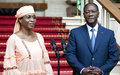 Le Président ivoirien félicite la Représentante spéciale pour sa contribution en faveur de la paix en Côte d’Ivoire