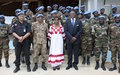 Special Representative decorates 370 Beninese peacekeepers with United Nations Medal 