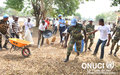 Young people of Dimbokro, together with  Police and  soldiers of the UNOCI Force took part in the 