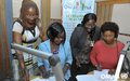 ONUCI FM's election news team at work in the UN radio's studio (Abidjan, October 2015)
