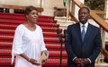 La Représentante spéciale échange avec le Chef de l’Etat ivoirien sur ses activités de bons offices