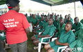 -	The ADDR resocialization Project in Guiglo : sensitization of ex-combatants on the respect of human rights by UNOCI (June 2014)