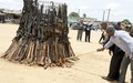 Destruction of arms ceremony in Yopougon Ficgayo (Abidjan, April 2013)